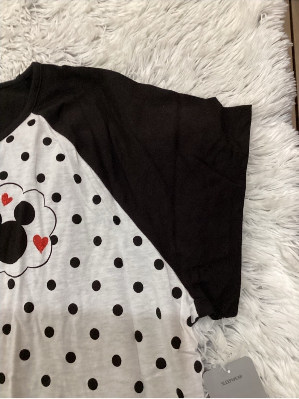Disney Minnie Mouse Polka Dot Sleep Shirt Nightgown Lounge Tee Size 1X/2X - Picture 10 of 11